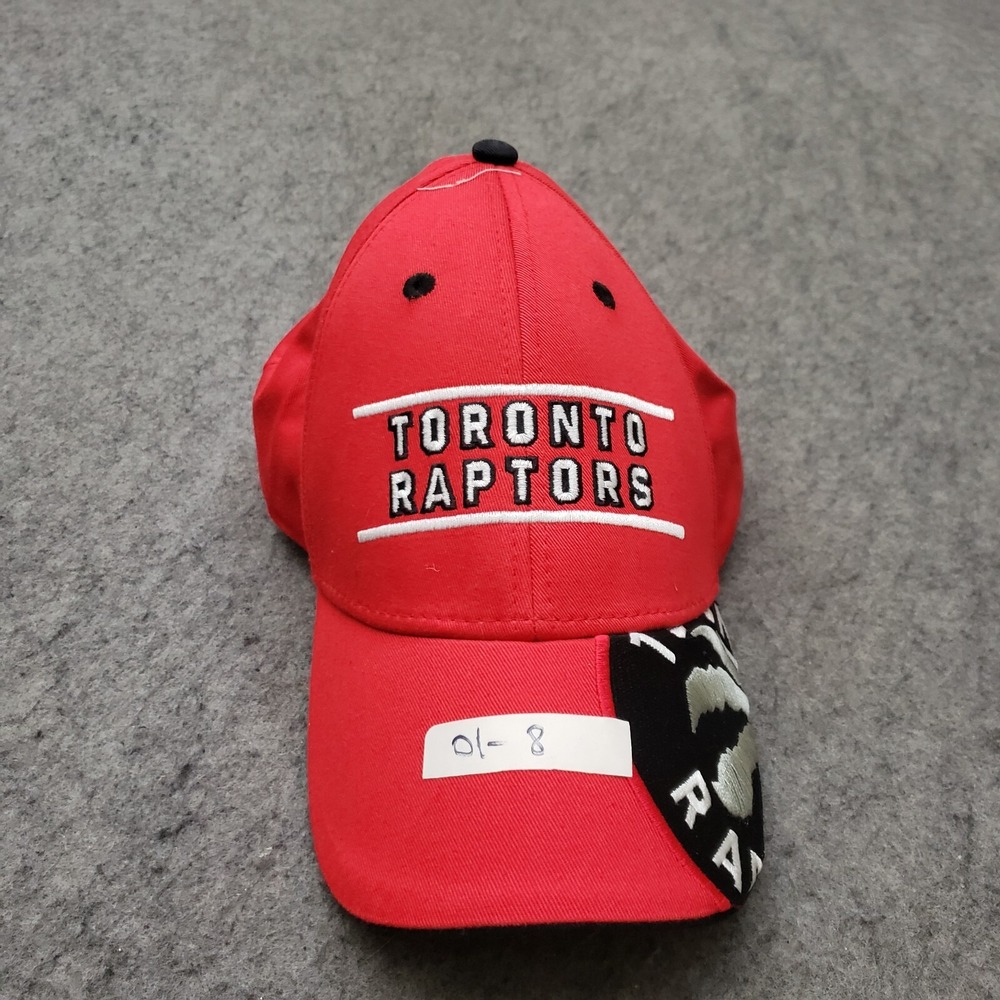 Toronto Raptors Hat Cap Strap Back Red Black NBA Basketball Logo Bar Mens‎
